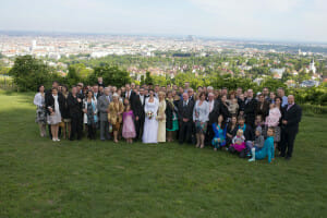 Gruppenfoto Hochzeit