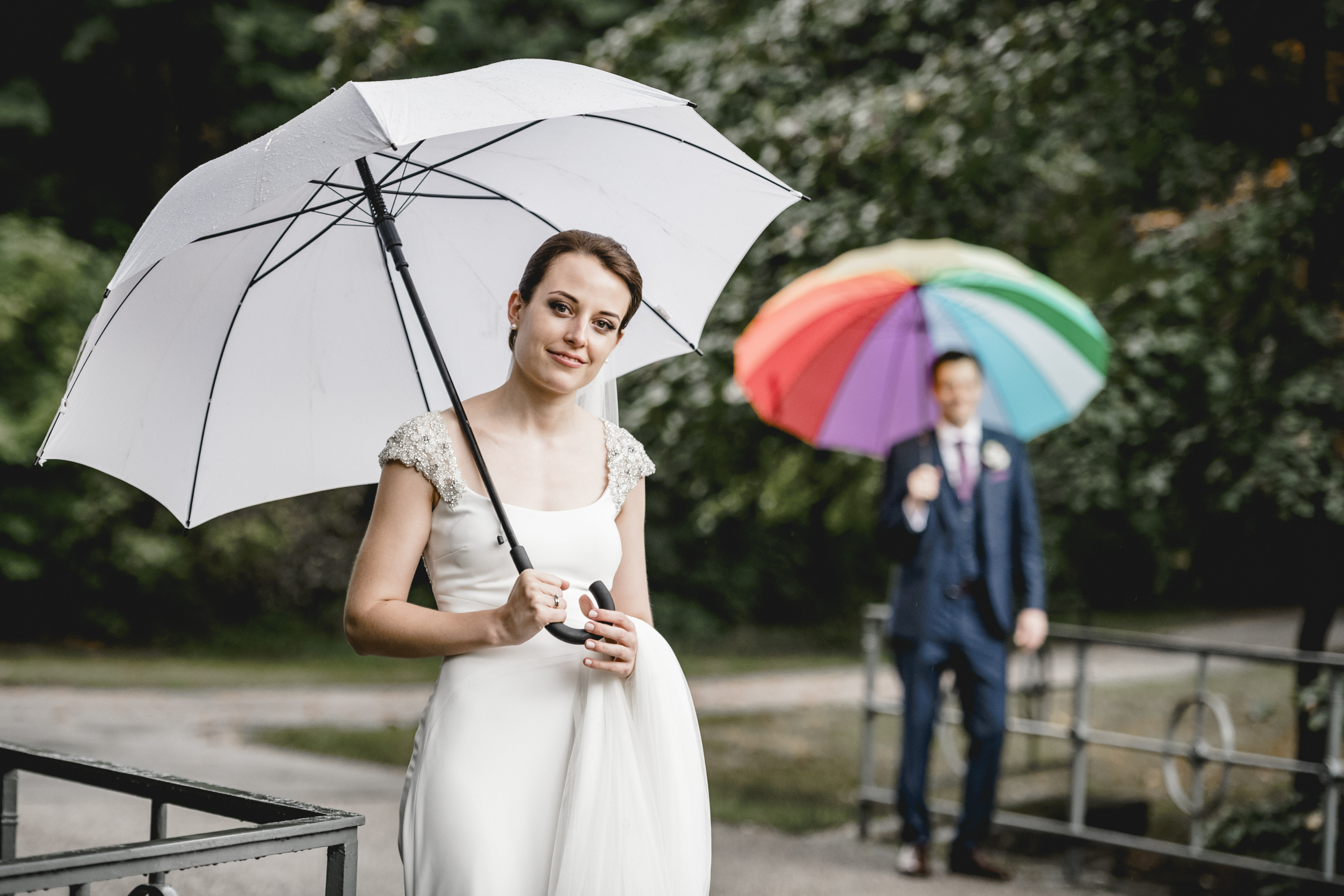 Hochzeitsfoto im Regen Hochzeitsfoto im Regen
